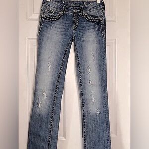 💎 MISS ME Saddle Stitch Light Denim Jeans (Style: JP5014ST)